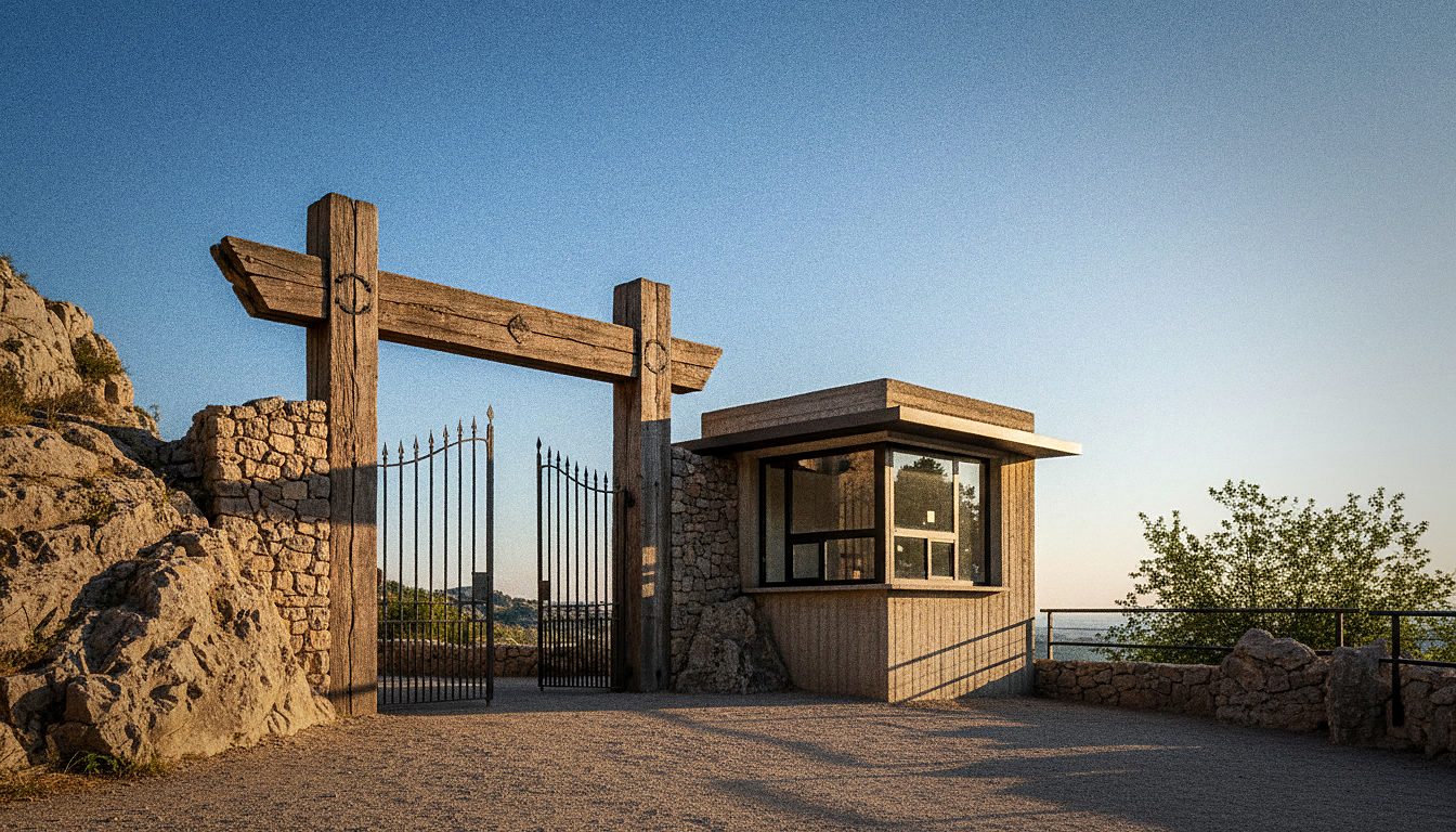 The entrance gate and ticket checkpoint at the start of the Caminito del Rey walkway