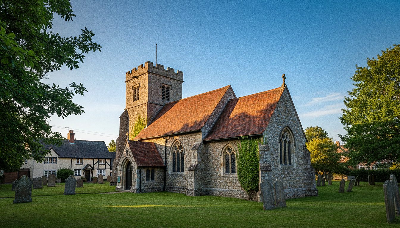 A small parish church building in a quiet UK town